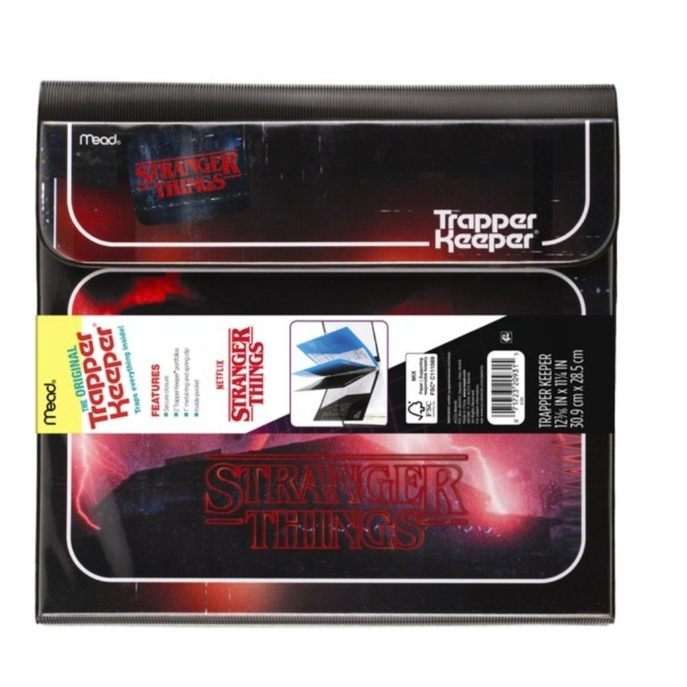 Mead Trapper Keeper Stranger Things Binder W Bonus 2 Extra Pocket & Prong Folder